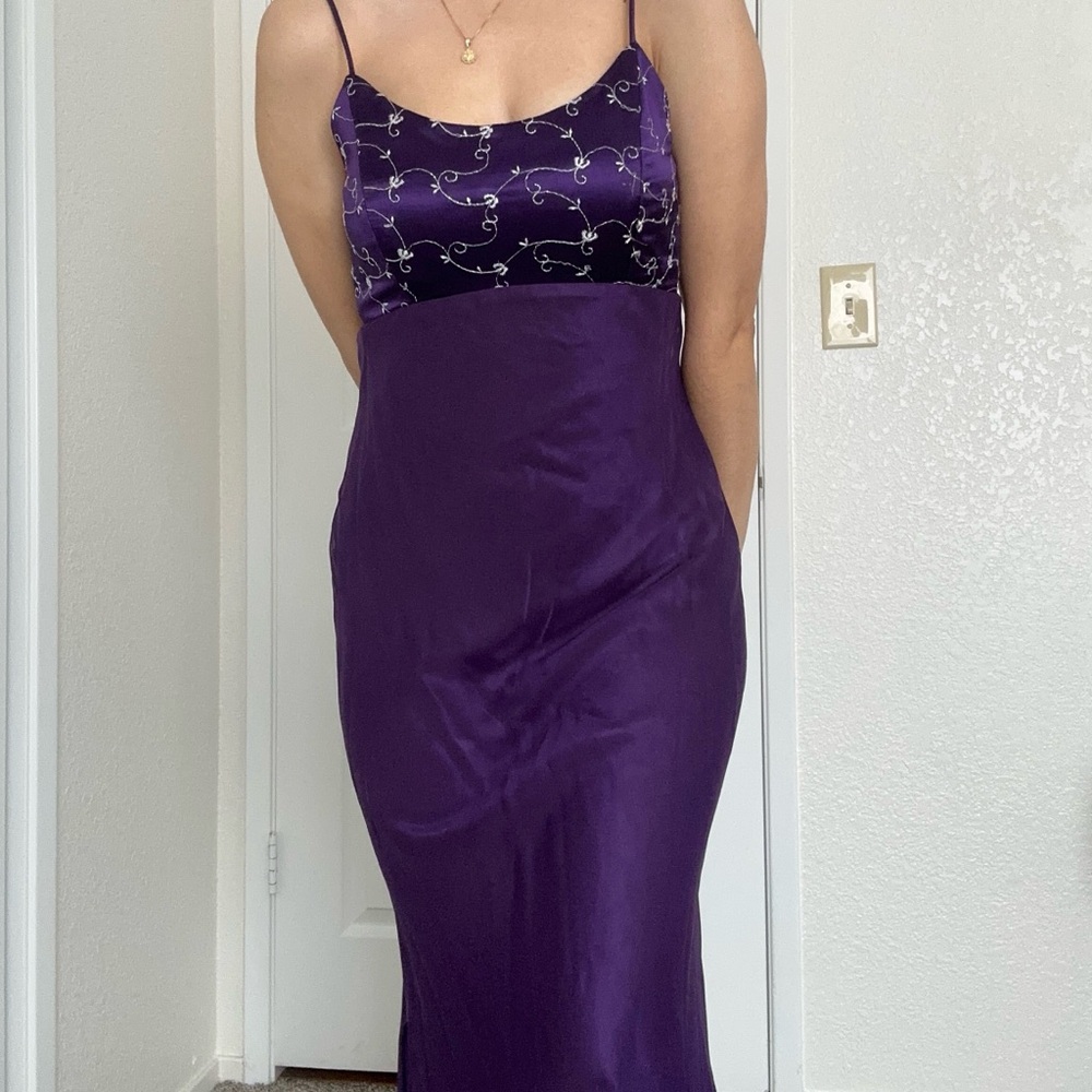 Vintage Mazzy Star 90s Y2K
Babydoll Whimsygoth Purple Maxi Prom Dress